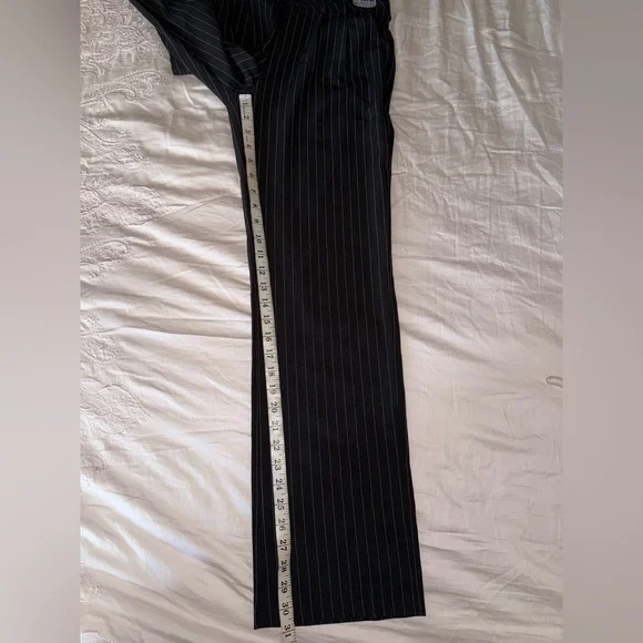 Adika Like New Black Lucille Pinstripe Vest & Pants Set